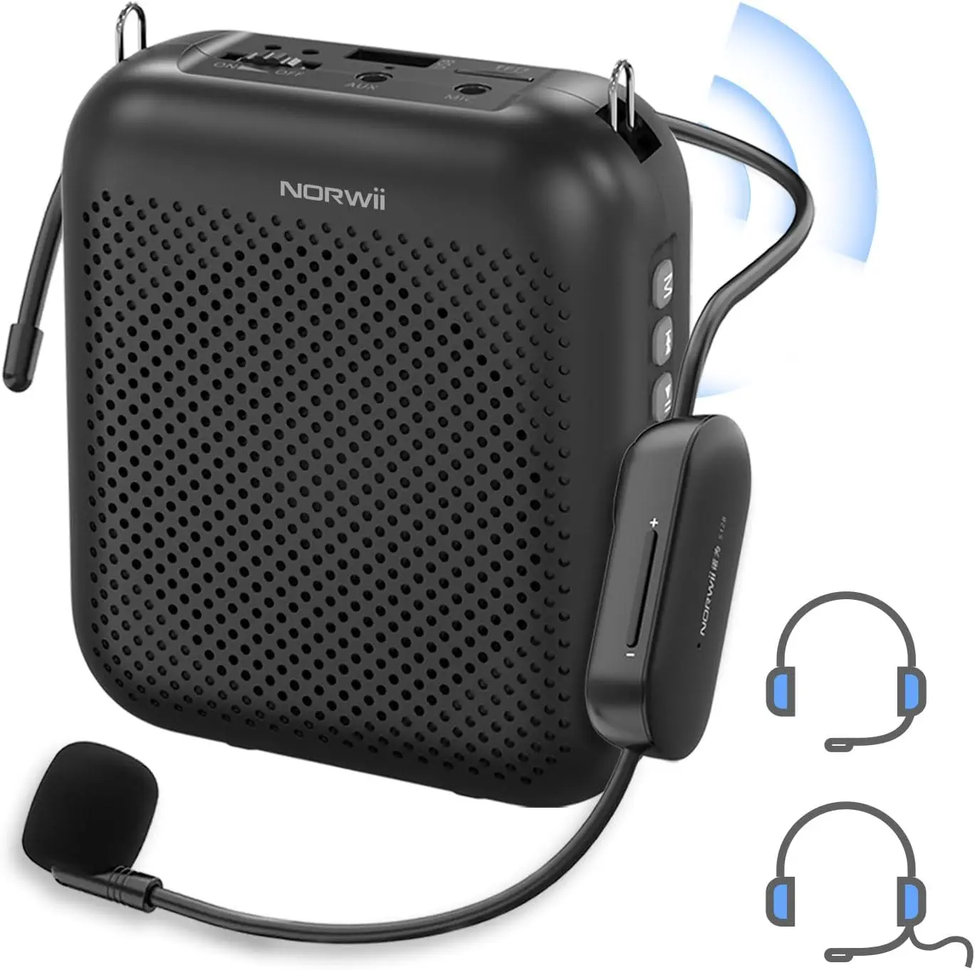 Беспроводной усилитель голоса с аккумулятором 4000 мАч, Bluetooth-колонкой и 2 микрофонами-гарнитурами для учителей, совещаний, экскурсий
Беспроводной усилитель голоса с аккумулятором 4000 мАч, Bluetooth-колонкой и 2 микрофонами-гарнитурами для учителей, совещаний, экскурсий