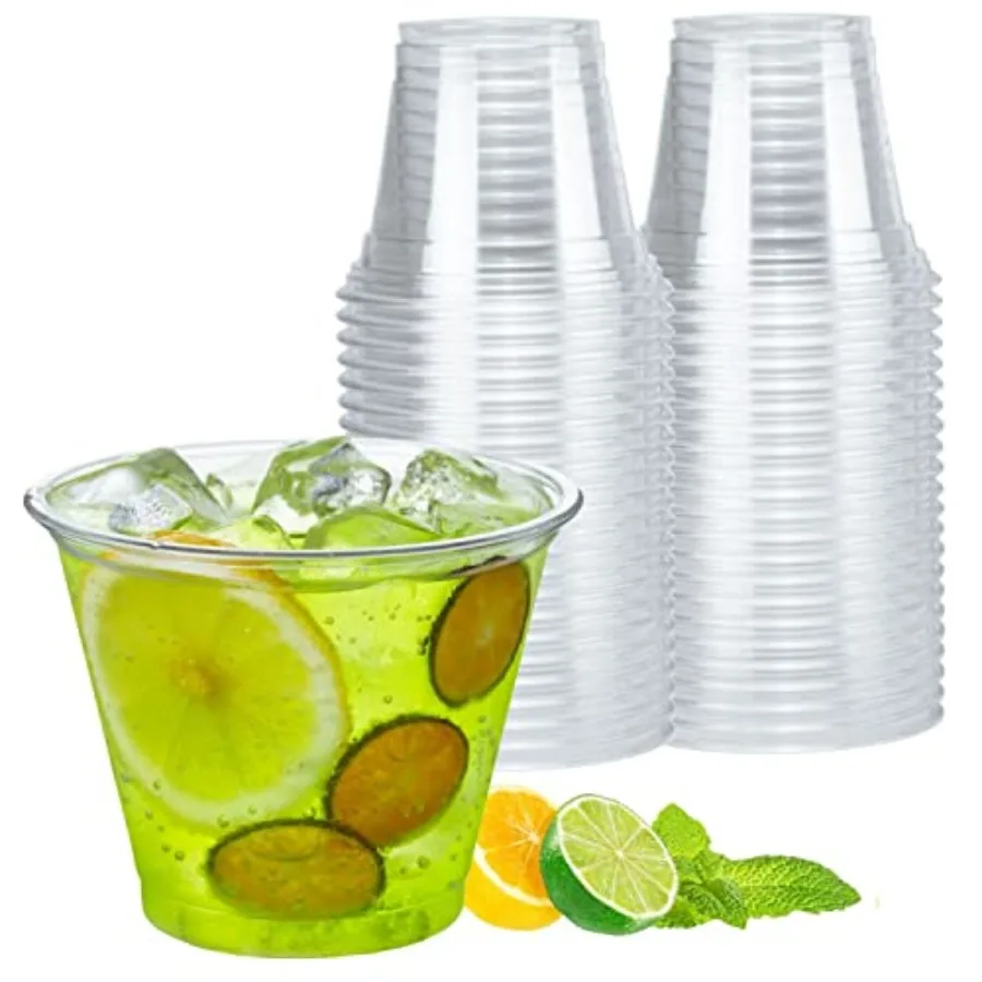 Pack Clear Plastic Cups - Disposable for Iced Coffee, Cold Beverages, Wine - Wedding and Party Drinking Cups
Pack Clear Plastic Cups - Disposable for Iced Coffee, Cold Beverages, Wine - Wedding and Party Drinking Cups