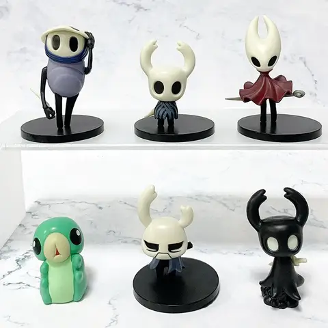 6pcs/set Hollow Knight Hornet Anime Action Figure Toys 4-11cm