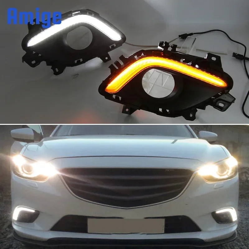 Car LED DRL 12V Daylights For Mazda6 Mazda 6 2013 2014 2015 2016 Yellow Turn Signal Daytime Running Light Car Foglamp
Car LED DRL 12V Daylights For Mazda6 Mazda 6 2013 2014 2015 2016 Yellow Turn Signal Daytime Running Light Car Foglamp