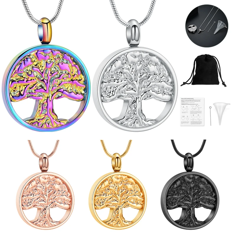 Stainless Steel Memorial Ashes Necklace Tree Of Life Cremation Pendant Urn Necklace For Human/Pet Ashes Women Keepsake Jewelry
Stainless Steel Memorial Ashes Necklace Tree Of Life Cremation Pendant Urn Necklace For Human/Pet Ashes Women Keepsake Jewelry