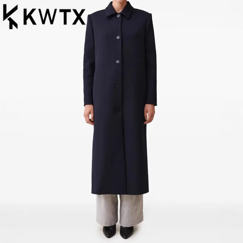 KWTX Trendy Slim Fit Long Blazer For Women Black Single Breasted Back Slit Casual Chic Office Wear Spring Summer 2025
KWTX Trendy Slim Fit Long Blazer For Women Black Single Breasted Back Slit Casual Chic Office Wear Spring Summer 2025