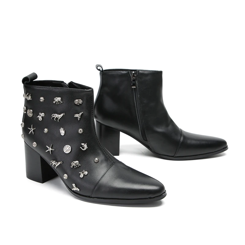 Italian Pointed Toe Solid Color Dress Boots Fahsion Autumn and Winter Evening Party Shoes Classic High Heel Men Leather Boots
Italian Pointed Toe Solid Color Dress Boots Fahsion Autumn and Winter Evening Party Shoes Classic High Heel Men Leather Boots