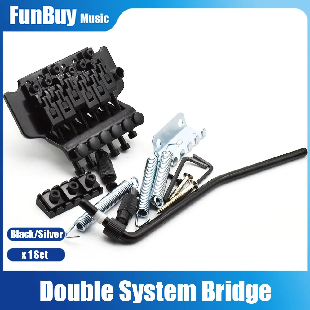 Double Locking Tremolo System Bridge for Electric Guitar Parts Black Chrome Musical Instrument Accessories
Double Locking Tremolo System Bridge for Electric Guitar Parts Black Chrome Musical Instrument Accessories