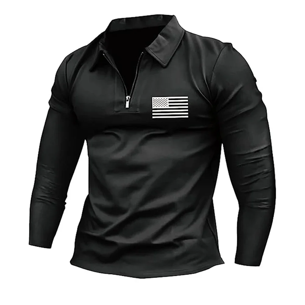 Comfy Fashion Men's Top Shirt Collared Lapel Zip Collar Long Sleeve Muscle Polyester Print Regular Sports T-Shirt
Comfy Fashion Men's Top Shirt Collared Lapel Zip Collar Long Sleeve Muscle Polyester Print Regular Sports T-Shirt