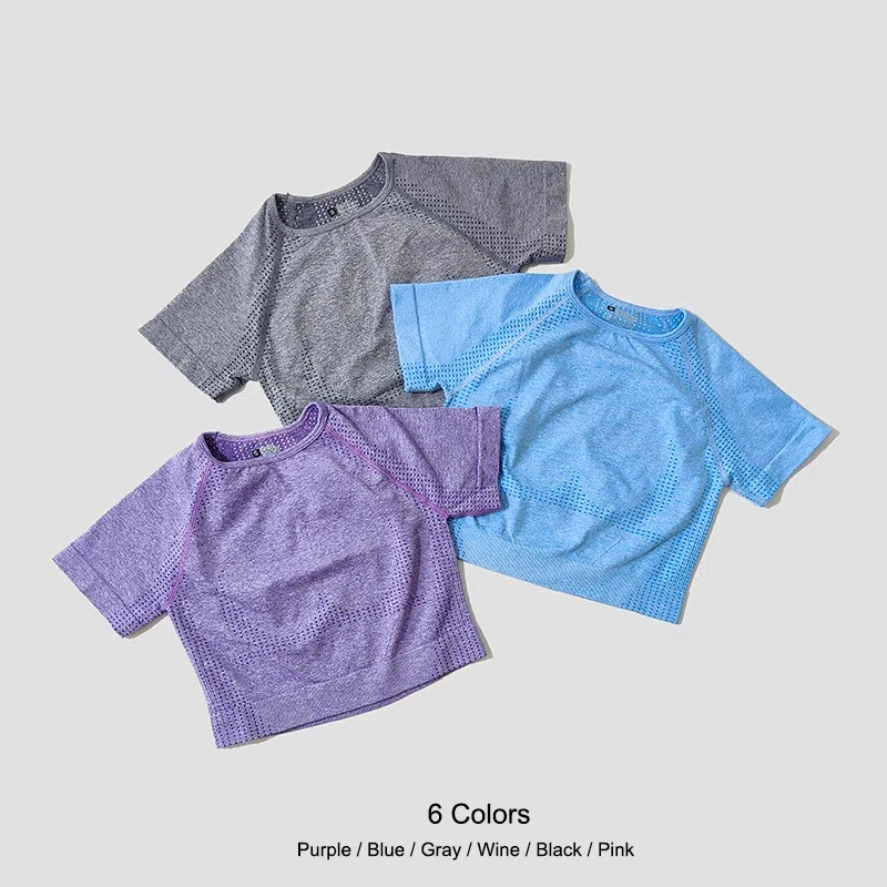 Women Seamless Yoga Shirt Fitness Short Sleeve Crop Top Workout Tops Gym Clothes For Women Running Sport T-shirts Sportswear
Women Seamless Yoga Shirt Fitness Short Sleeve Crop Top Workout Tops Gym Clothes For Women Running Sport T-shirts Sportswear