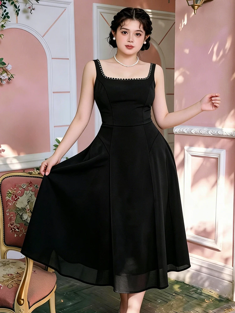 New Women's Black Midi Dress Women Elegant Sexy Tank Slim A-Line Vestidos Casual Daily Summer Formal Party Evening Robe Fashion
New Women's Black Midi Dress Women Elegant Sexy Tank Slim A-Line Vestidos Casual Daily Summer Formal Party Evening Robe Fashion