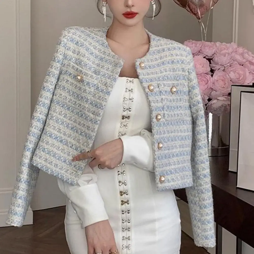 Autumn Winter Women Elegant Tweed Cardigan Short Coat With Pocket Single Breasted Jacket For Women Loose Dating Outwear 2024
Autumn Winter Women Elegant Tweed Cardigan Short Coat With Pocket Single Breasted Jacket For Women Loose Dating Outwear 2024