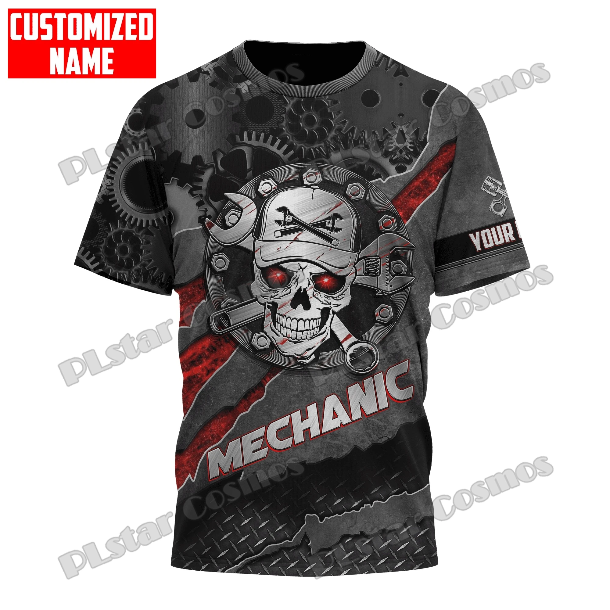 PLstar Cosmos Personalized Name Mechanic Skull Tool Metal 3D Printed Men's Fashion T-shirt Summer Unisex Casual t shirt DW264
PLstar Cosmos Personalized Name Mechanic Skull Tool Metal 3D Printed Men's Fashion T-shirt Summer Unisex Casual t shirt DW264
