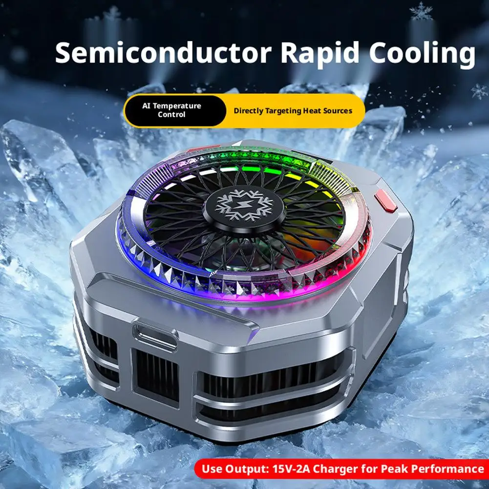 TH28 30W Semiconductor Phone Cooler with RGB Light, Smart Temp Control 5 Adjustable Modes Fast Cooling Phone Radiator for Gaming
TH28 30W Semiconductor Phone Cooler with RGB Light, Smart Temp Control 5 Adjustable Modes Fast Cooling Phone Radiator for Gaming