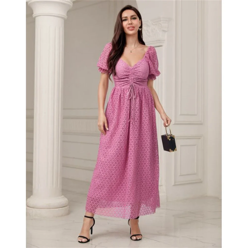 Elegant Lace Abaya Muslim Women Short Sleeve Maxi Dress Turkey Arab Kaftan Dubai Party Evening Long Gown Femme Jalabiya Vestidos
Elegant Lace Abaya Muslim Women Short Sleeve Maxi Dress Turkey Arab Kaftan Dubai Party Evening Long Gown Femme Jalabiya Vestidos