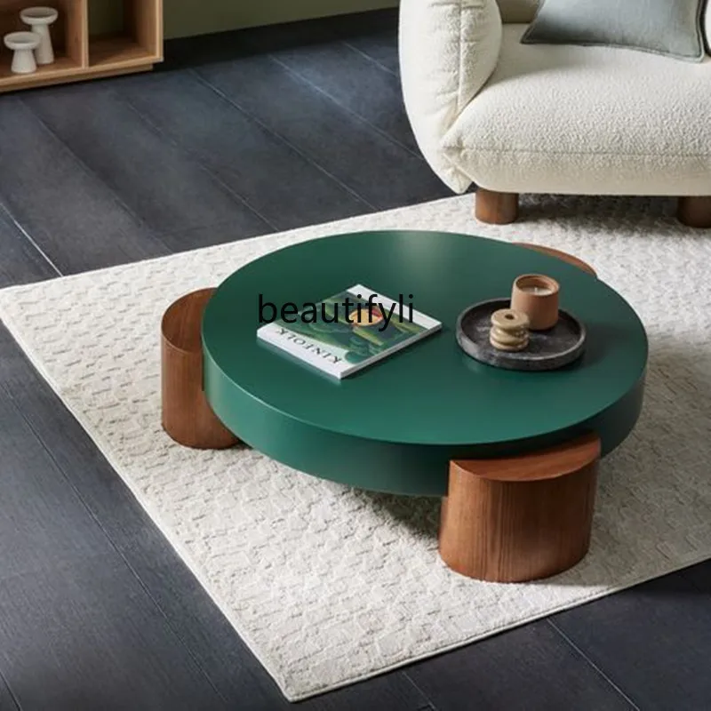 Nordic solid wood round small apartment living room coffee table, medieval minimalist creativity, balcony coffee table
Nordic solid wood round small apartment living room coffee table, medieval minimalist creativity, balcony coffee table