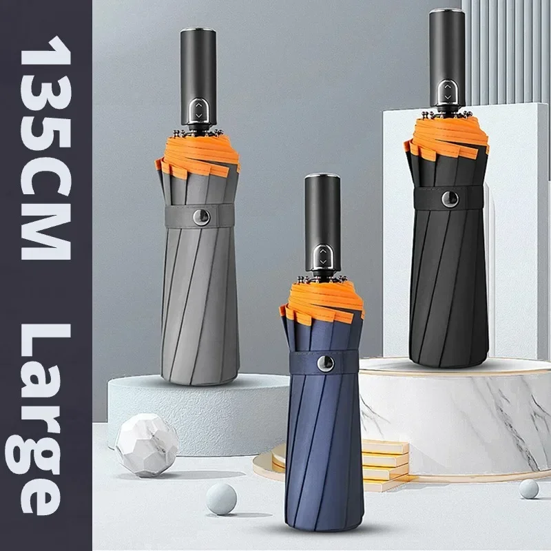 Super Large Umbrella, Fully Automatic Folding, Big Diameter 135CM, Windproof Strong Safety Reflective, Men Women Umbrella Travel
Super Large Umbrella, Fully Automatic Folding, Big Diameter 135CM, Windproof Strong Safety Reflective, Men Women Umbrella Travel