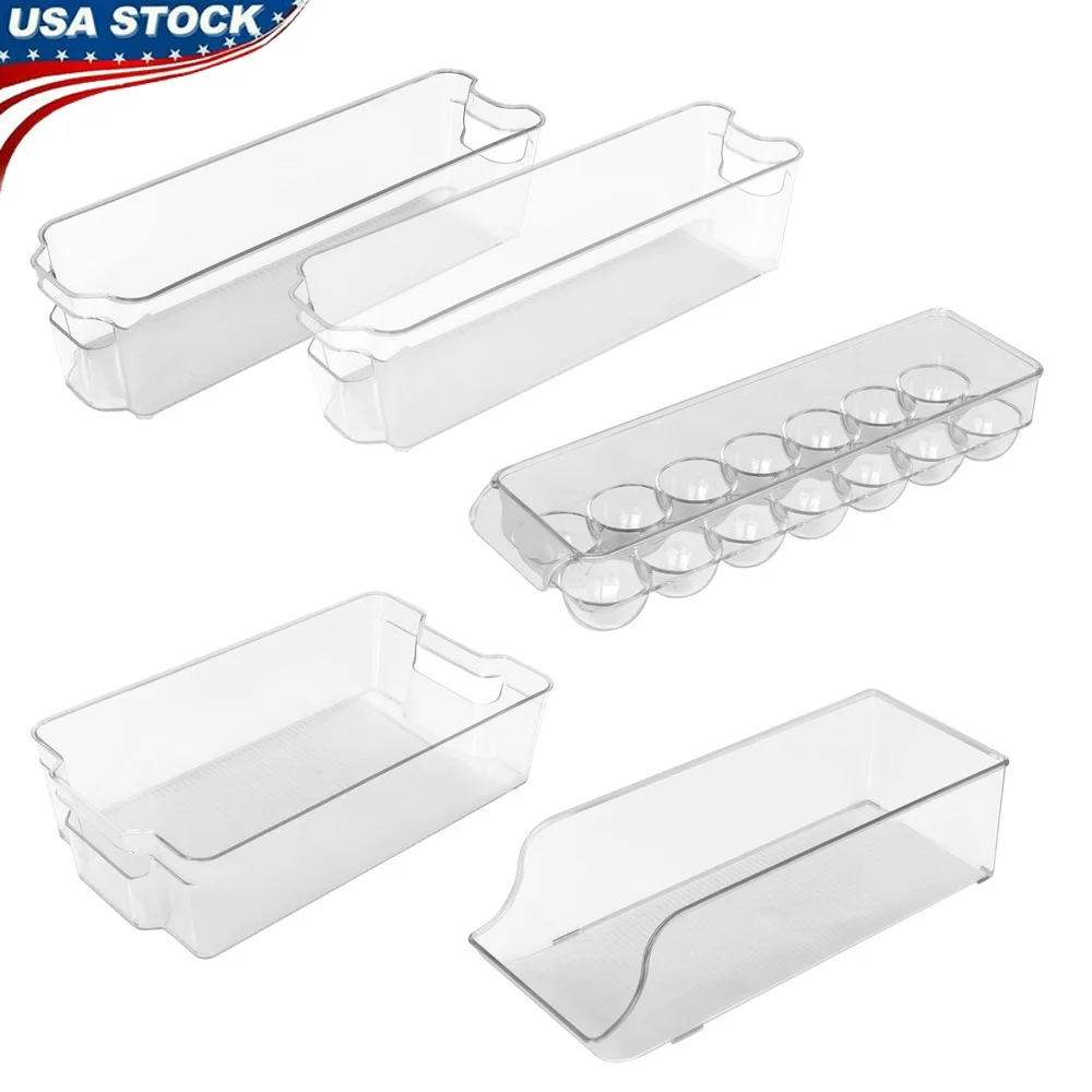 5-Piece Stackable Refrigerator Freezer Storage Bins with Handles BPA-Free Clear Design Space Saving Organization Ideal Pantry
5-Piece Stackable Refrigerator Freezer Storage Bins with Handles BPA-Free Clear Design Space Saving Organization Ideal Pantry