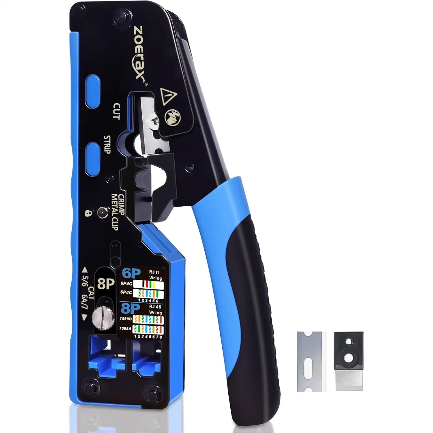 All-In-One RJ45 Crimp Tool with Hand-Twist Screw and Wire Terminal Crimper for CAT7/CAT6A/CAT6/CAT5E/CAT5, Ethernet Crimper Pass
All-In-One RJ45 Crimp Tool with Hand-Twist Screw and Wire Terminal Crimper for CAT7/CAT6A/CAT6/CAT5E/CAT5, Ethernet Crimper Pass