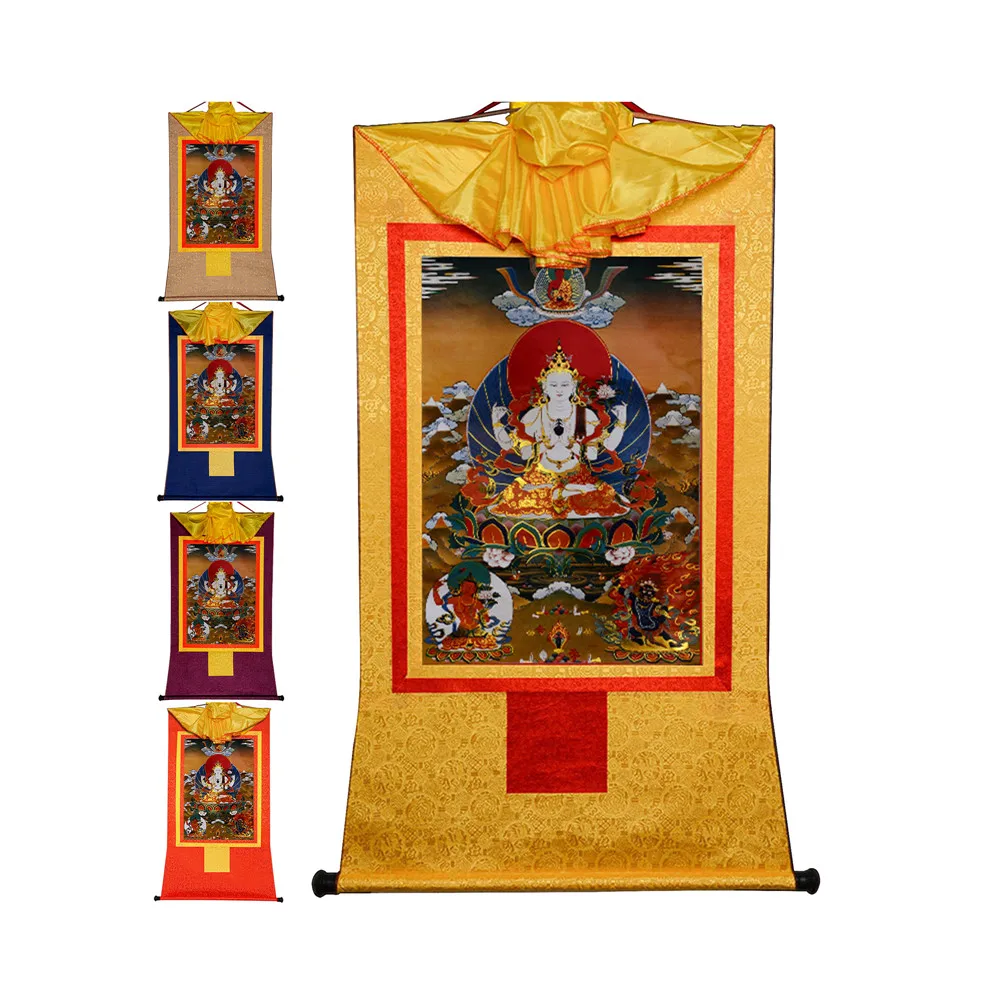 Gandhanra бронзовая печать Thangka Art - Chenrezig Thangka, четыре оружия Avalokitesvara, тибетская фотография с ручной оправой
Gandhanra бронзовая печать Thangka Art - Chenrezig Thangka, четыре оружия Avalokitesvara, тибетская фотография с ручной оправой