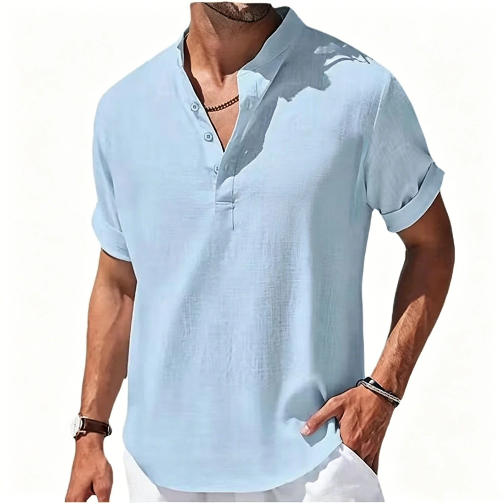 2026 New Cotton Linen Shirts for Men Casual Shirts Lightweight Short Sleeve Henley Beach Shirts Hawaiian T Shirts for Male
2026 New Cotton Linen Shirts for Men Casual Shirts Lightweight Short Sleeve Henley Beach Shirts Hawaiian T Shirts for Male