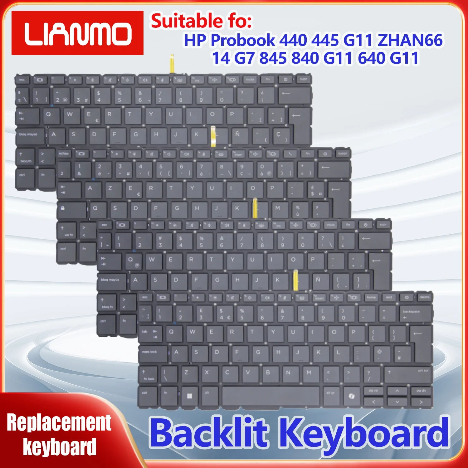 Spanish/French/Latin Spanish/UK/US layout for HP Probook 440 G11 445 G11 ZHAN66 14 G7 640 645 G11 backlight keyboard
Spanish/French/Latin Spanish/UK/US layout for HP Probook 440 G11 445 G11 ZHAN66 14 G7 640 645 G11 backlight keyboard