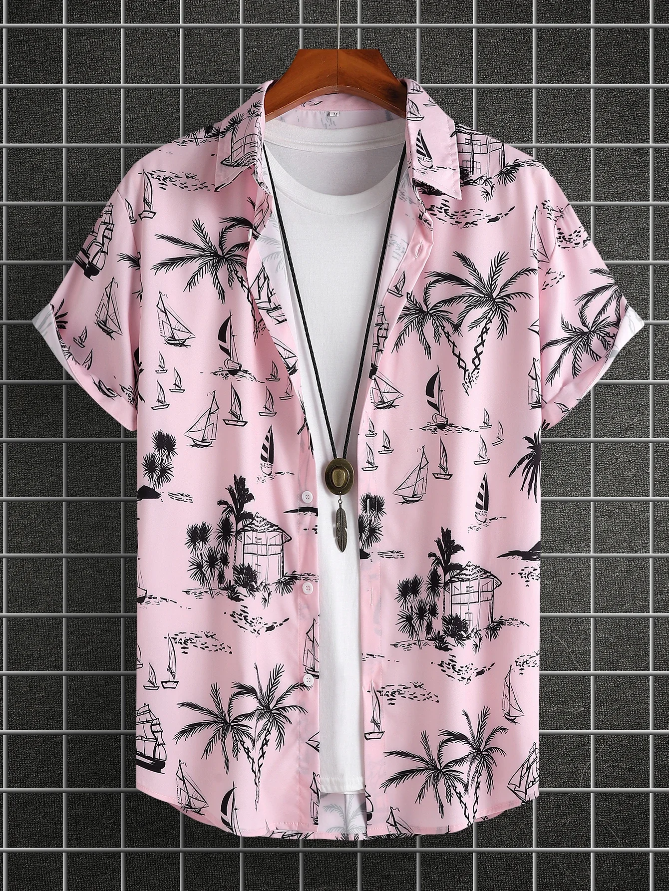 Tropical Leaf Pattern Men Short Sleeve Button Down Lapel Shirt Summer Hawaiian shirt
Tropical Leaf Pattern Men Short Sleeve Button Down Lapel Shirt Summer Hawaiian shirt