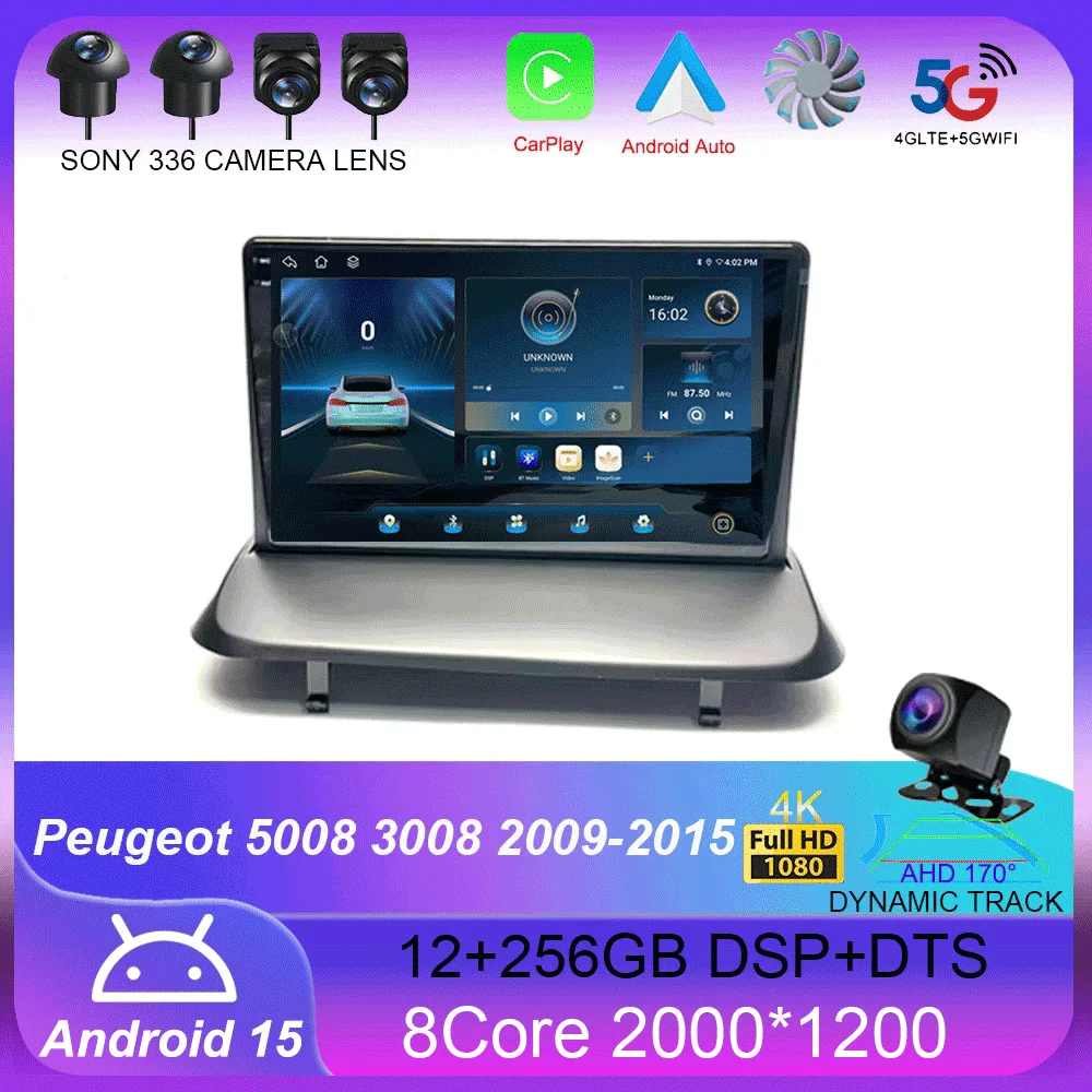 Android 15 Wireless Carplay Auto Car Radio For Peugeot 5008 3008 2009-2015 Audio GPS Navigation Multimedia Video Player Stereo
Android 15 Wireless Carplay Auto Car Radio For Peugeot 5008 3008 2009-2015 Audio GPS Navigation Multimedia Video Player Stereo