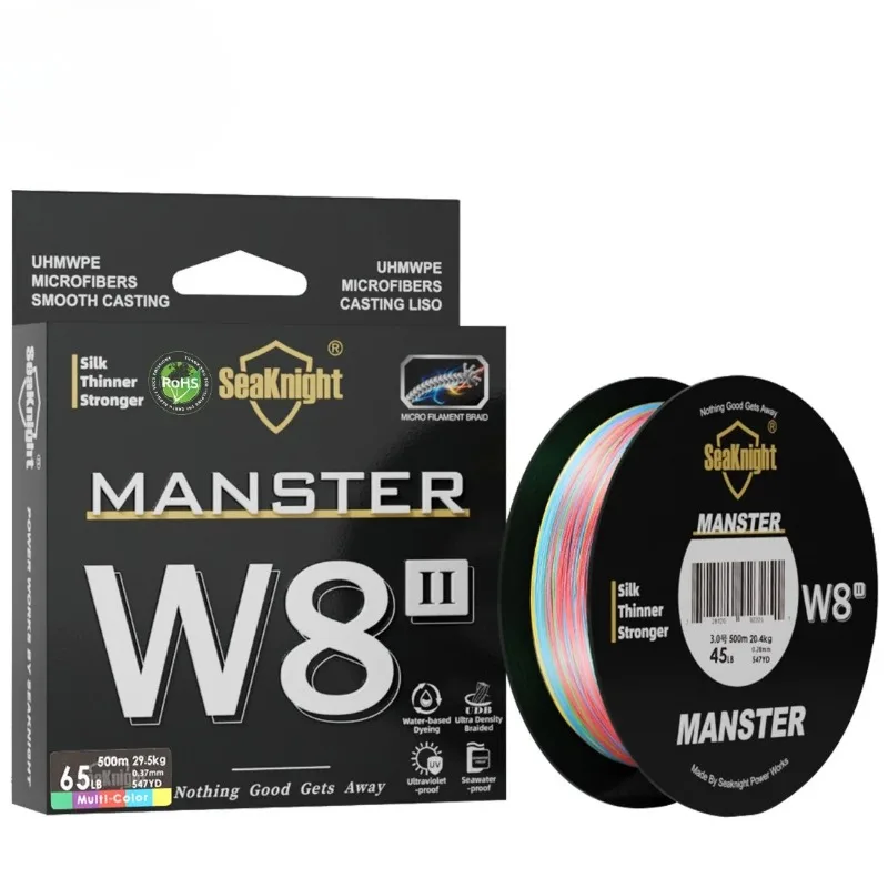 SeaKnight Brand W8 II Series Fishing Line 8 Strands 500m 300m anti-UV anti-saltwater Coating, Multifilament PE Line Braided Wire
SeaKnight Brand W8 II Series Fishing Line 8 Strands 500m 300m anti-UV anti-saltwater Coating, Multifilament PE Line Braided Wire