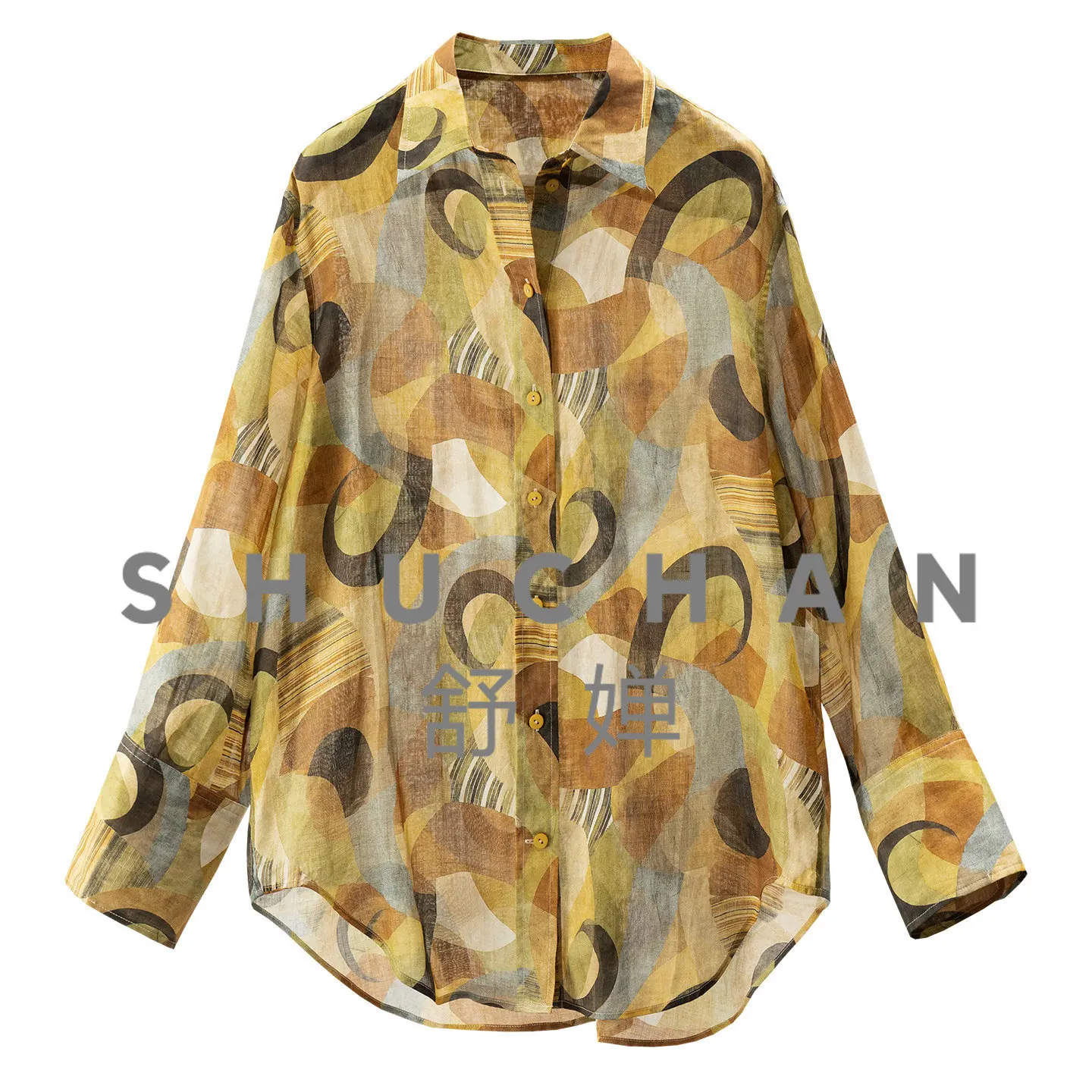 100% Ramie Art Geometric Printing Arc Pendulum Shirt Female 13W4 Blusas Femininas Com Frete Gratis Tops Mujer
100% Ramie Art Geometric Printing Arc Pendulum Shirt Female 13W4 Blusas Femininas Com Frete Gratis Tops Mujer