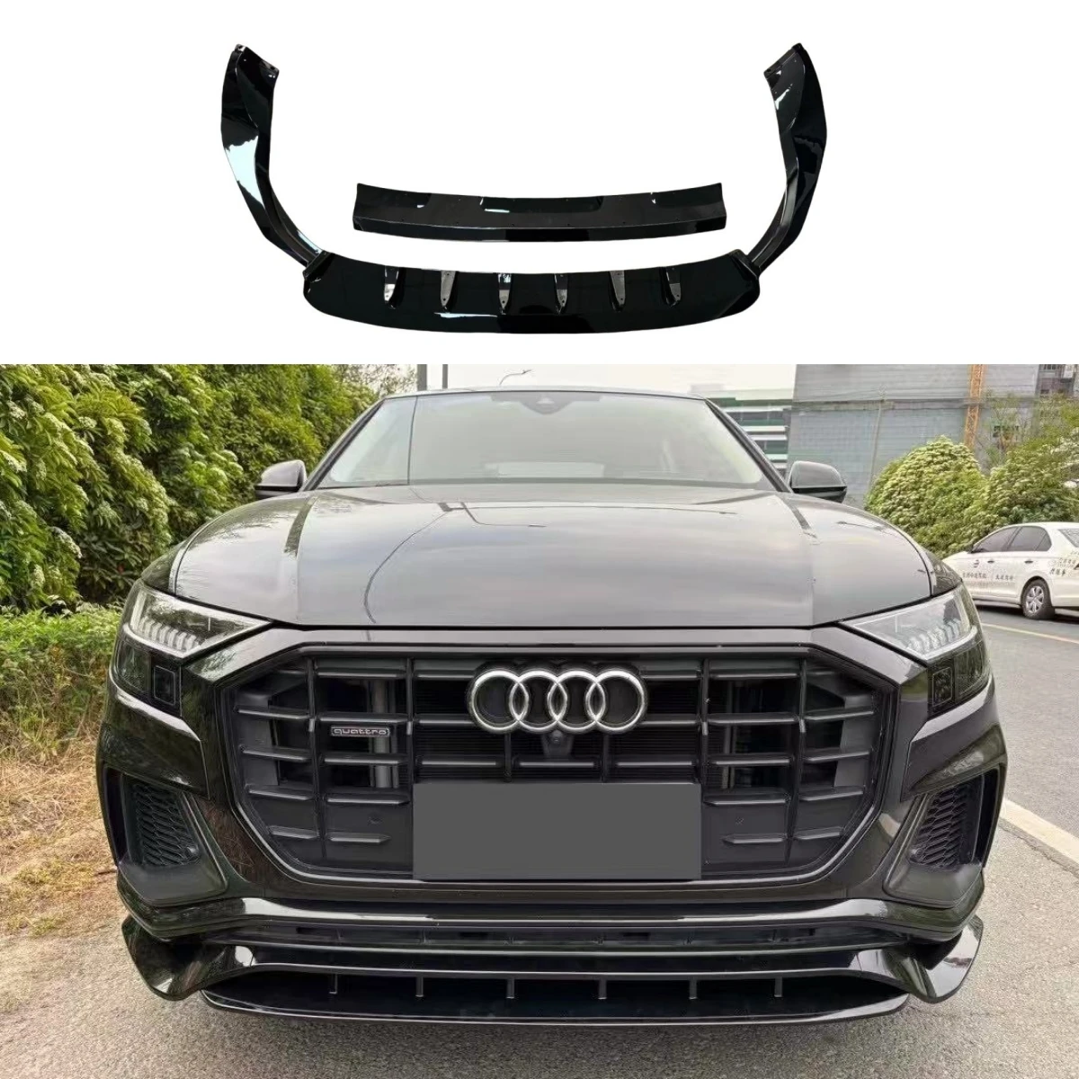 Front Bumper Lip Spoiler For Audi Q8 S-Line Protector Canards Lower Diffuser Body Kit Splitter 2018-2024 4Pcs High Quality ABS
Front Bumper Lip Spoiler For Audi Q8 S-Line Protector Canards Lower Diffuser Body Kit Splitter 2018-2024 4Pcs High Quality ABS