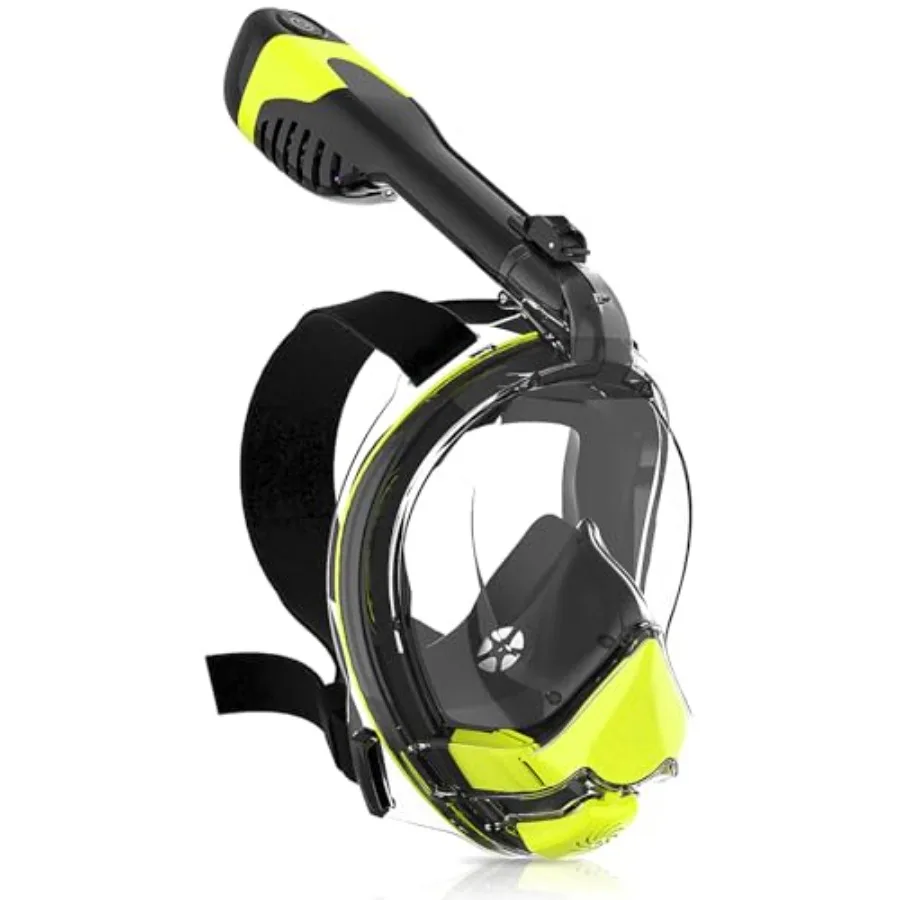 Snorkeling gear for adults: electric full face snorkel mask with dry top system patented fan-assisted airflow 180 panoramic fol
Snorkeling gear for adults: electric full face snorkel mask with dry top system patented fan-assisted airflow 180 panoramic fol