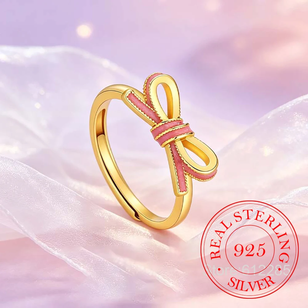 925 Sterling Silver Jewelry Luxury Pink Bowknot Finger Rings for Women Wedding Party Jewelry For Girls Friend Gift
925 Sterling Silver Jewelry Luxury Pink Bowknot Finger Rings for Women Wedding Party Jewelry For Girls Friend Gift