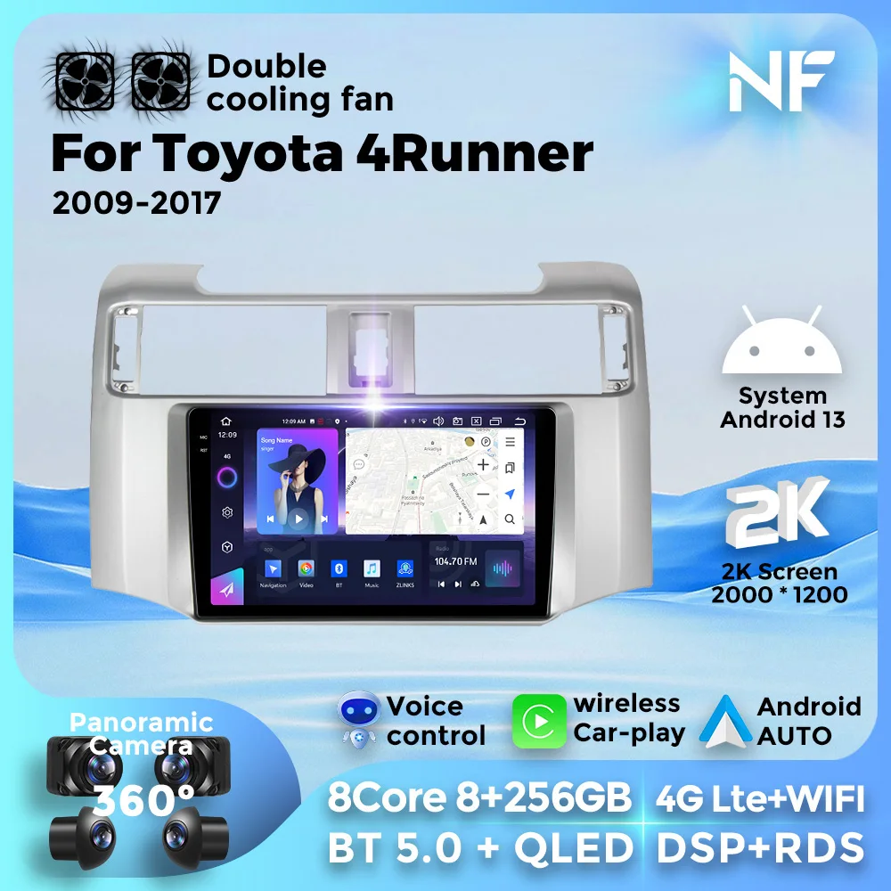 For Toyota 4Runner 2009-2017 Multimedia Video Player GPS Navigation 2Din Stereo Autoplay Wireless Android 13 Carplay Aoto WIFI
For Toyota 4Runner 2009-2017 Multimedia Video Player GPS Navigation 2Din Stereo Autoplay Wireless Android 13 Carplay Aoto WIFI