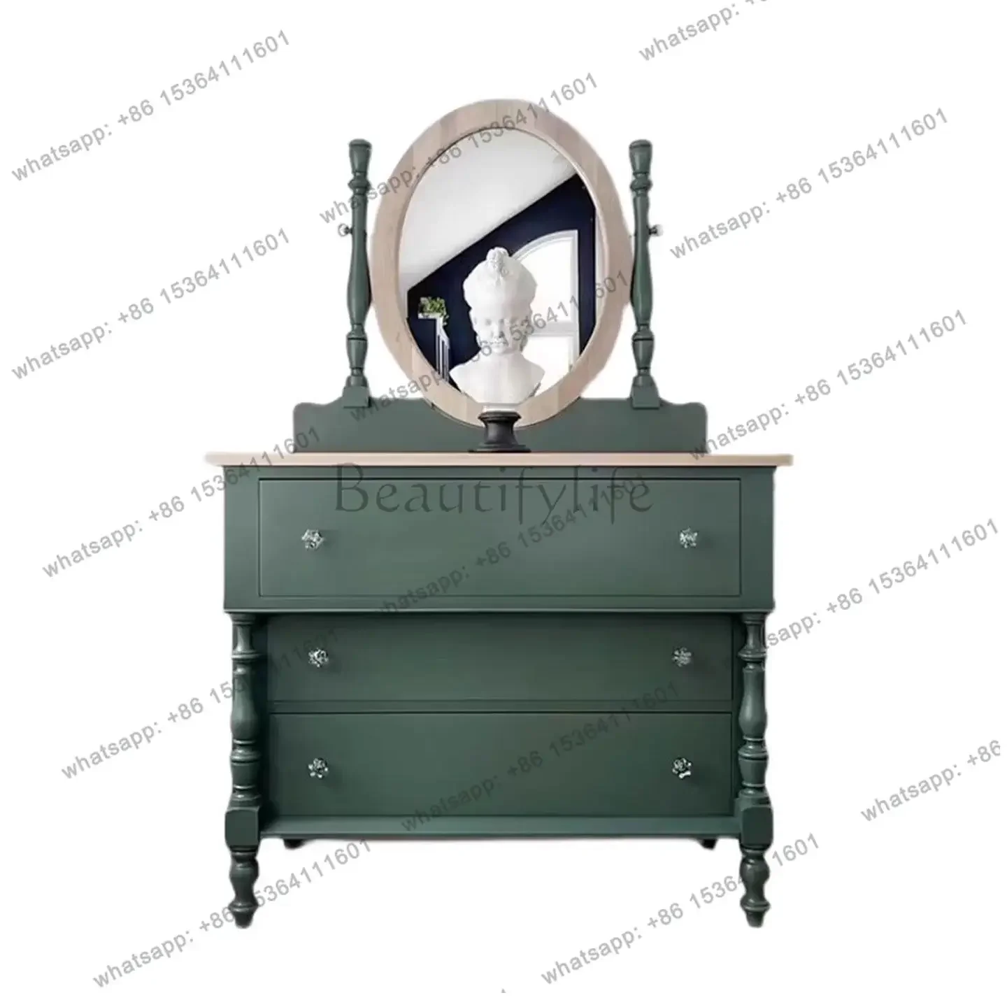 yj7 French carved solid wood dressing cabinet small apartment storage retro dressing table
yj7 French carved solid wood dressing cabinet small apartment storage retro dressing table