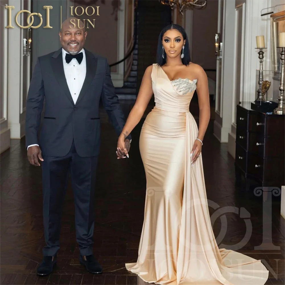 IOOISUN Elegant Champagne Bridesmaid Dress Beaded Crystal One Shoulder Wedding Party Gown Long Fomal Party Dresses Customized
IOOISUN Elegant Champagne Bridesmaid Dress Beaded Crystal One Shoulder Wedding Party Gown Long Fomal Party Dresses Customized