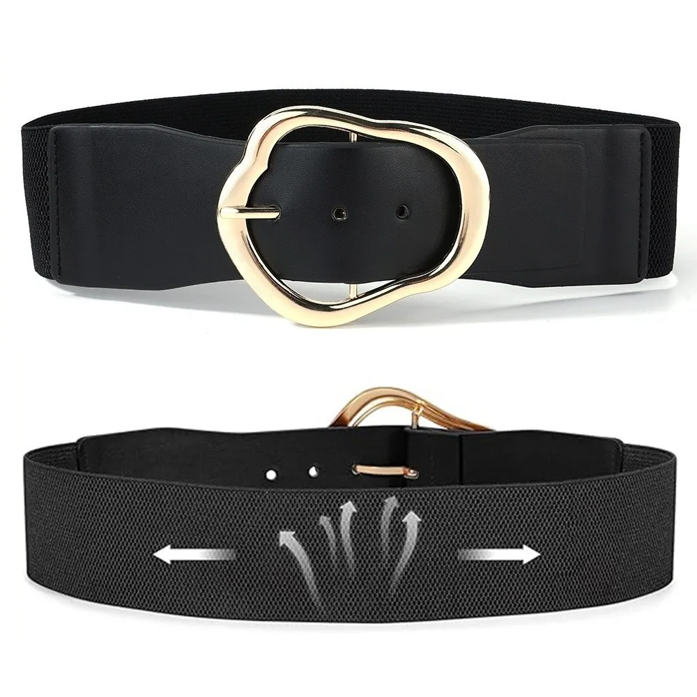 Fashion Elastic Women Waistband Belt Adjustable Tying Vintage Pin Buckle Belt Retro Solid Color Leather Belt Waist Seal
Fashion Elastic Women Waistband Belt Adjustable Tying Vintage Pin Buckle Belt Retro Solid Color Leather Belt Waist Seal