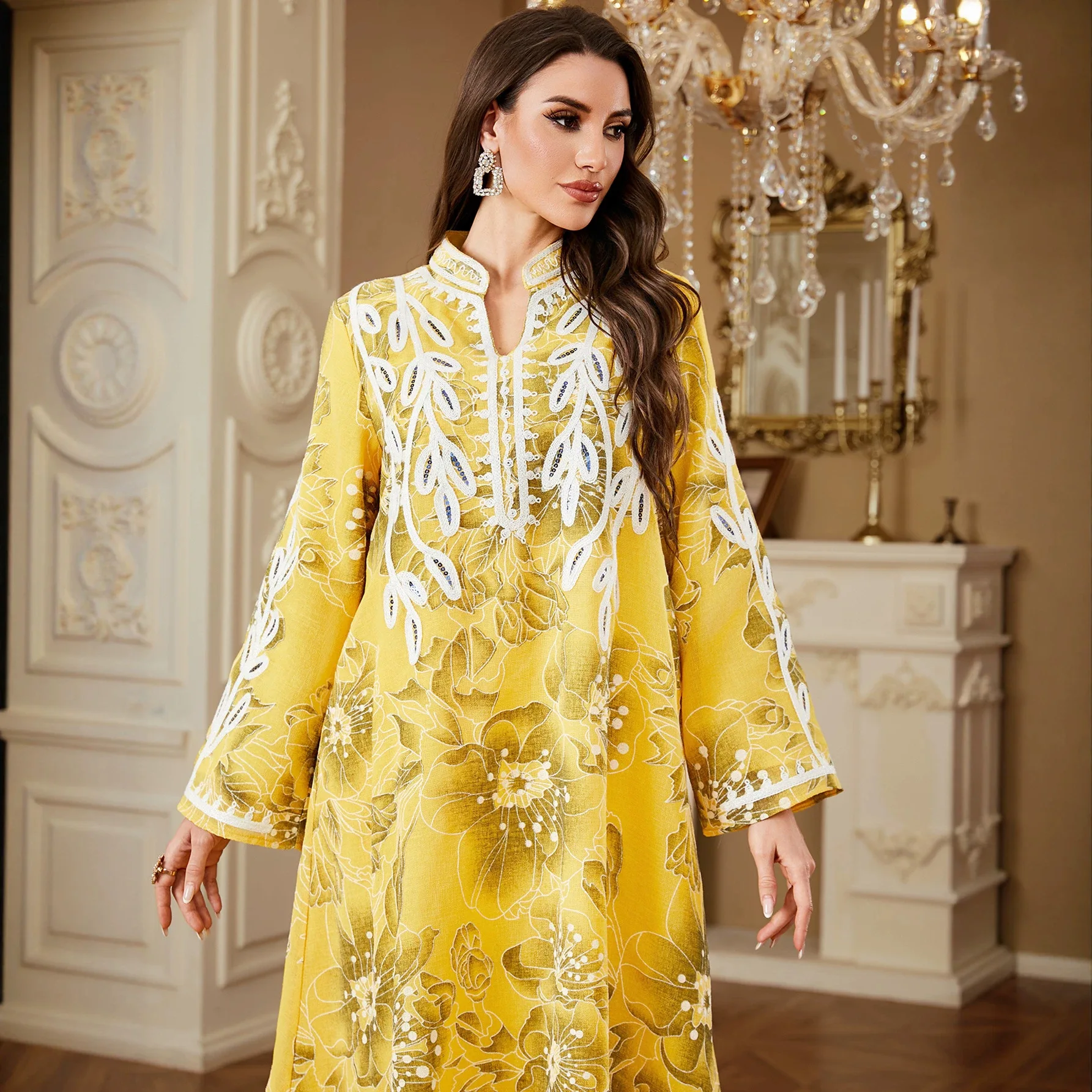 Eid Mubarak Djellaba Floral Print Jalabiya Embroidery Abaya Dubai Kaftan Turkey Caftan Marocain Femme Robe Women Muslim Dresses
Eid Mubarak Djellaba Floral Print Jalabiya Embroidery Abaya Dubai Kaftan Turkey Caftan Marocain Femme Robe Women Muslim Dresses