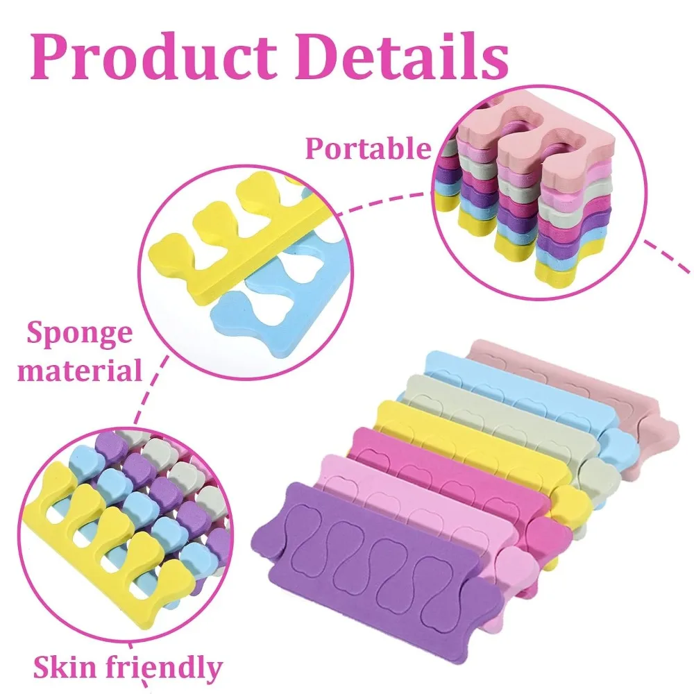 Soft Heart Sponge Toe Separators Set for Pedicure and Manicure, 35 PCS Colorful Foam Toe Spacers and Straighteners to Correct Toes, Finger Divider Spacers for Nail Polishing, Gel Coating, Painting and Professional Nail
Soft Heart Sponge Toe Separators Set for Pedicure and Manicure, 35 PCS Colorful Foam Toe Spacers and Straighteners to Correct Toes, Finger Divider Spacers for Nail Polishing, Gel Coating, Painting and Professional Nail