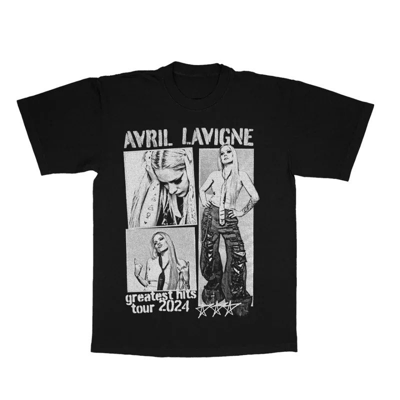 Мужская и женская хлопковая футболка Avril Lavigne 2025 с коротким рукавом в стиле рок, летняя футболка высокого качества Y2K Top Greatest Hits Travel T-Shirt
Мужская и женская хлопковая футболка Avril Lavigne 2025 с коротким рукавом в стиле рок, летняя футболка высокого качества Y2K Top Greatest Hits Travel T-Shirt