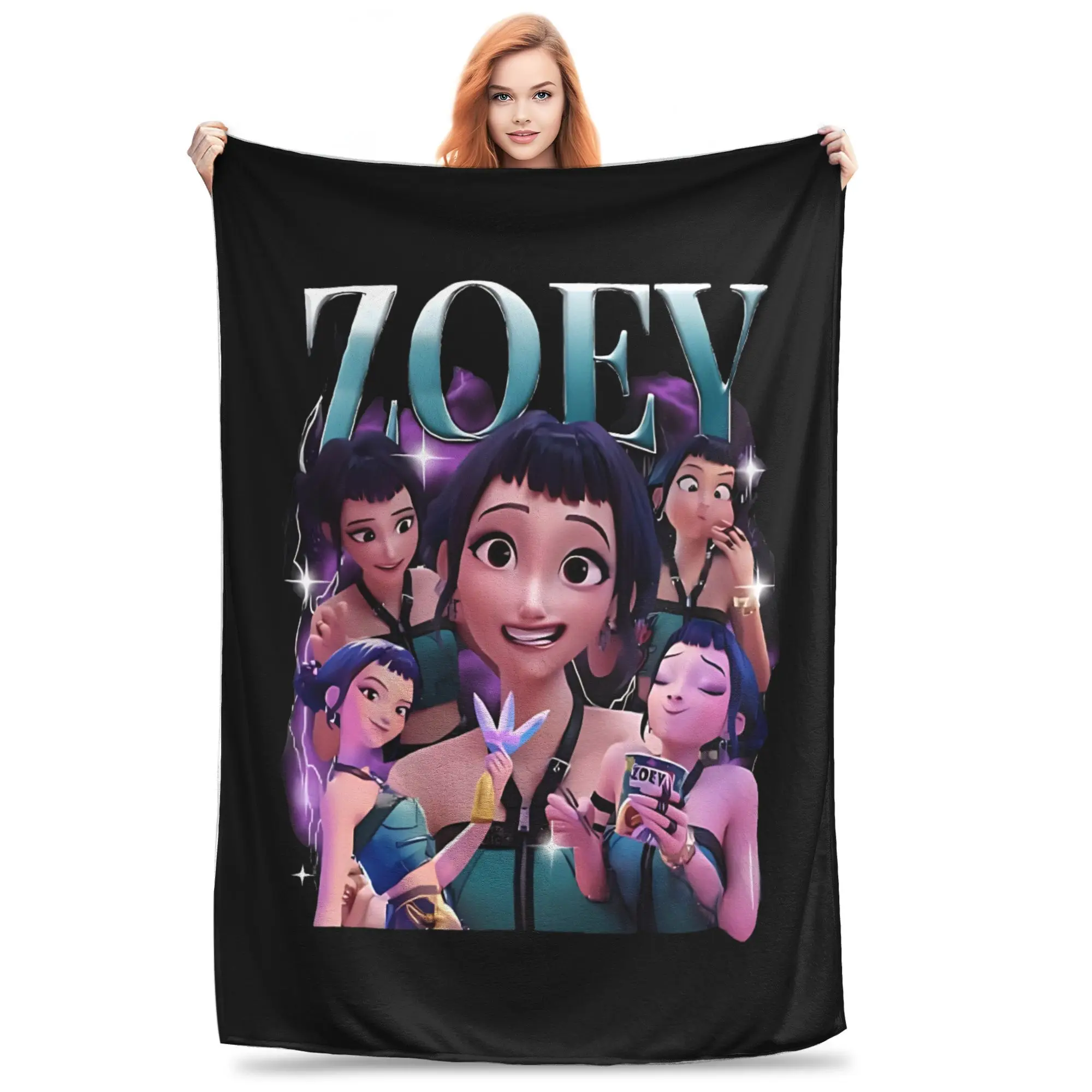 Kpop Demon Hunters Zoey Huntrix Knitted Blanket Flannel Throw Blankets Airplane Travel Personalised Ultra-Soft Warm Bedspreads
Kpop Demon Hunters Zoey Huntrix Knitted Blanket Flannel Throw Blankets Airplane Travel Personalised Ultra-Soft Warm Bedspreads