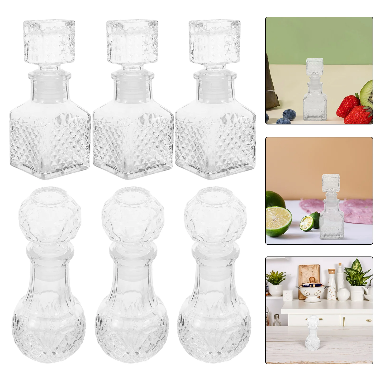 6 Pcs 50ml Trial Bottles Crystal Decanter Glass Alcohol Gift Set for Whiskey Spirits Portable Freshness Preservation
6 Pcs 50ml Trial Bottles Crystal Decanter Glass Alcohol Gift Set for Whiskey Spirits Portable Freshness Preservation
