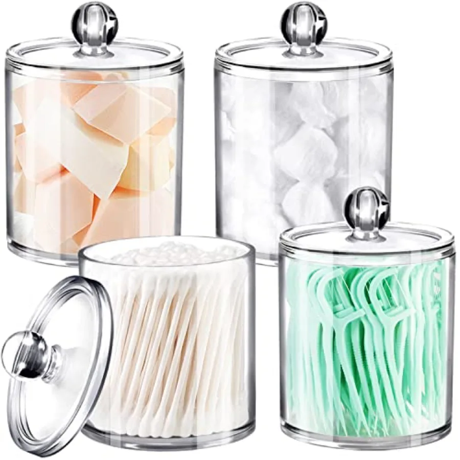 Qtip Holder, Acrylic Cotton Round Holder with Chalkboard Labels - Shatterproof Apothecary Jars for Bathroom - Vanity Storage Ca
Qtip Holder, Acrylic Cotton Round Holder with Chalkboard Labels - Shatterproof Apothecary Jars for Bathroom - Vanity Storage Ca