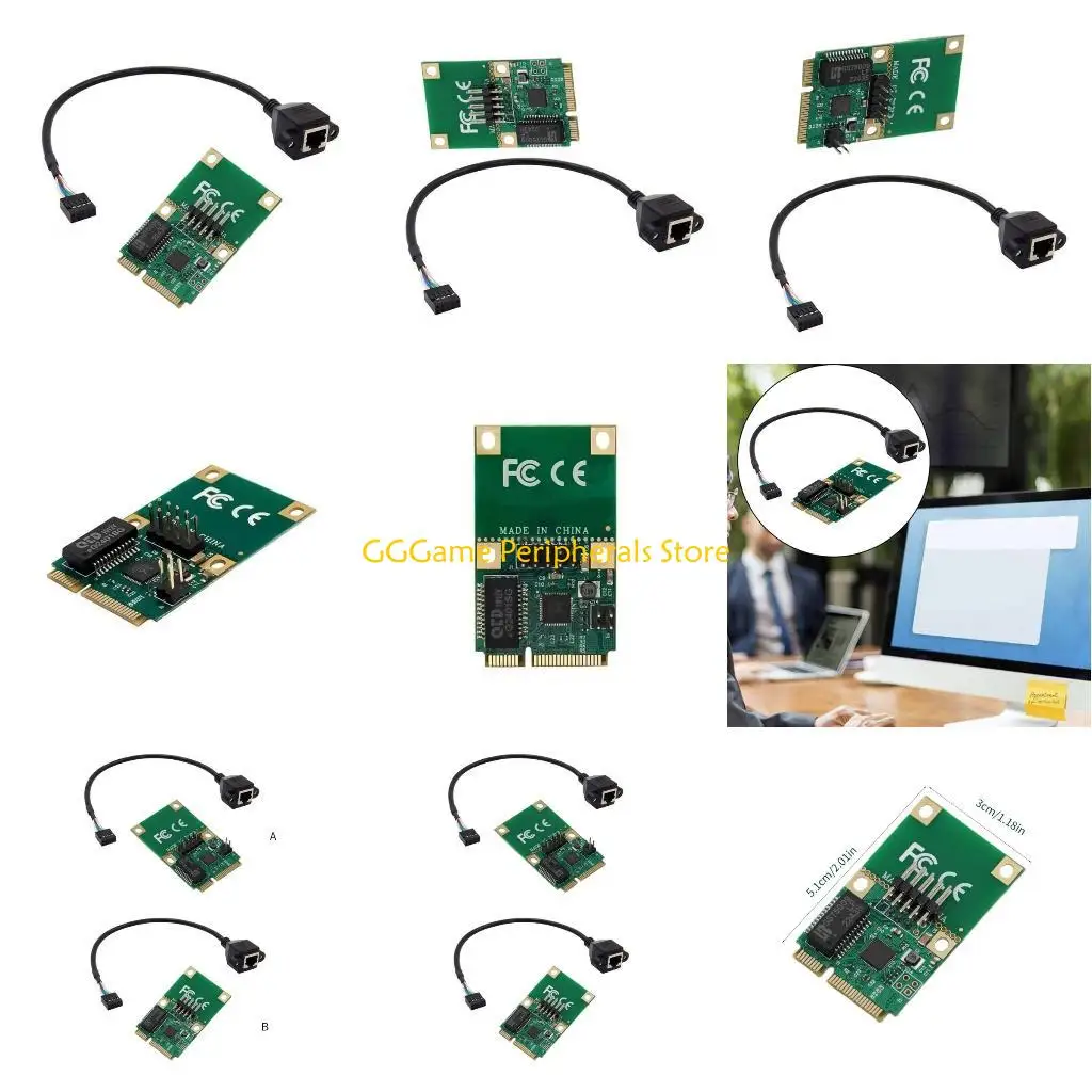 U55B Mini PCIE to Single Port Gigabit Networking Card 8111F Control for Desktops
U55B Mini PCIE to Single Port Gigabit Networking Card 8111F Control for Desktops