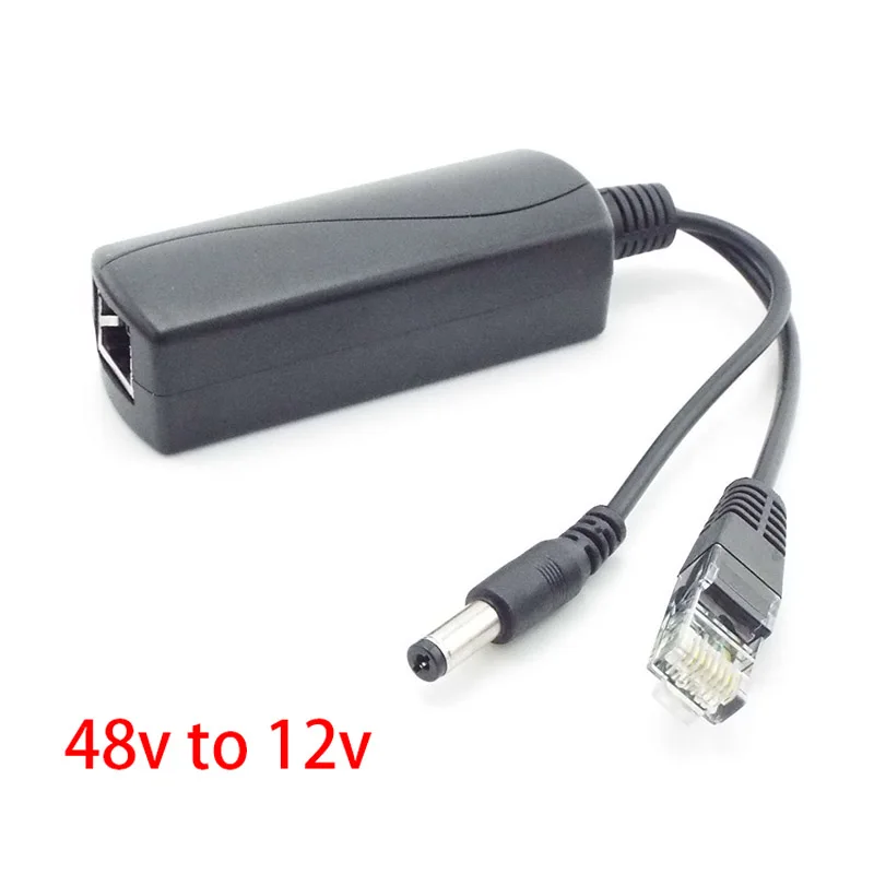 48V to 12V POE Splitter Connector Poe Power Adapter injector Switch for IP Camera Wifi Injector Cable Wall Plug 5.5mm*2.1mm male
48V to 12V POE Splitter Connector Poe Power Adapter injector Switch for IP Camera Wifi Injector Cable Wall Plug 5.5mm*2.1mm male