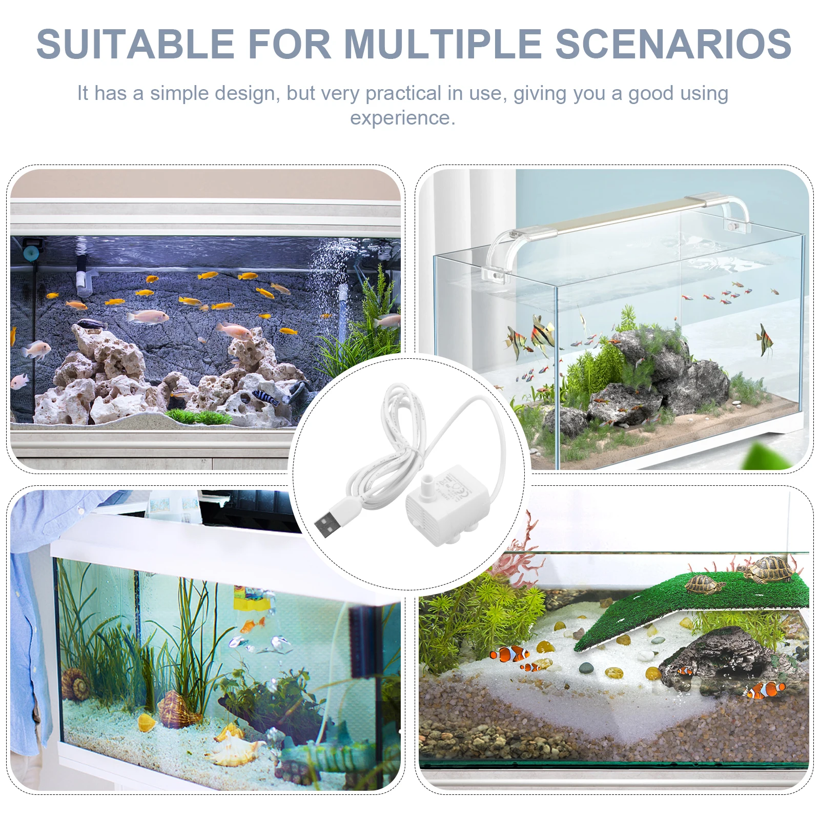 Mini Submersible Aquarium Fish Tank Water Pond Black Plastic Silent Wear-Resistant Durable Smooth Design for Tabletop
Mini Submersible Aquarium Fish Tank Water Pond Black Plastic Silent Wear-Resistant Durable Smooth Design for Tabletop