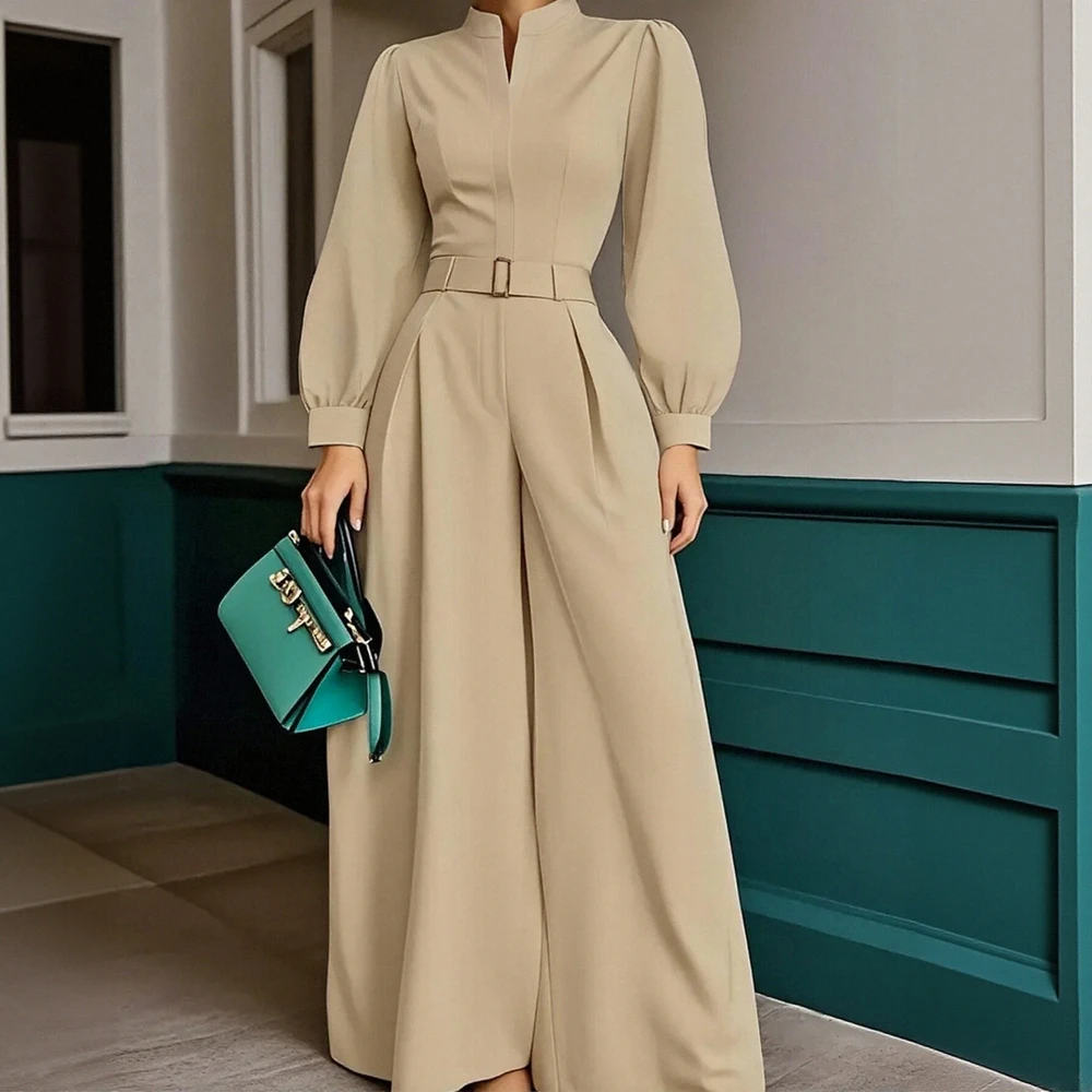 Осенне-зимний комбинезон с воротником на пуговицах, женские цельные длинные брюки, модная и удобная посадка
Осенне-зимний комбинезон с воротником на пуговицах, женские цельные длинные брюки, модная и удобная посадка