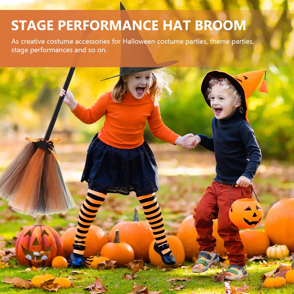 Hat Broom Set Halloween Witch Props ange Decor Stage Performance Toddler Costume Accessories Lightweight Comfortable
Hat Broom Set Halloween Witch Props ange Decor Stage Performance Toddler Costume Accessories Lightweight Comfortable