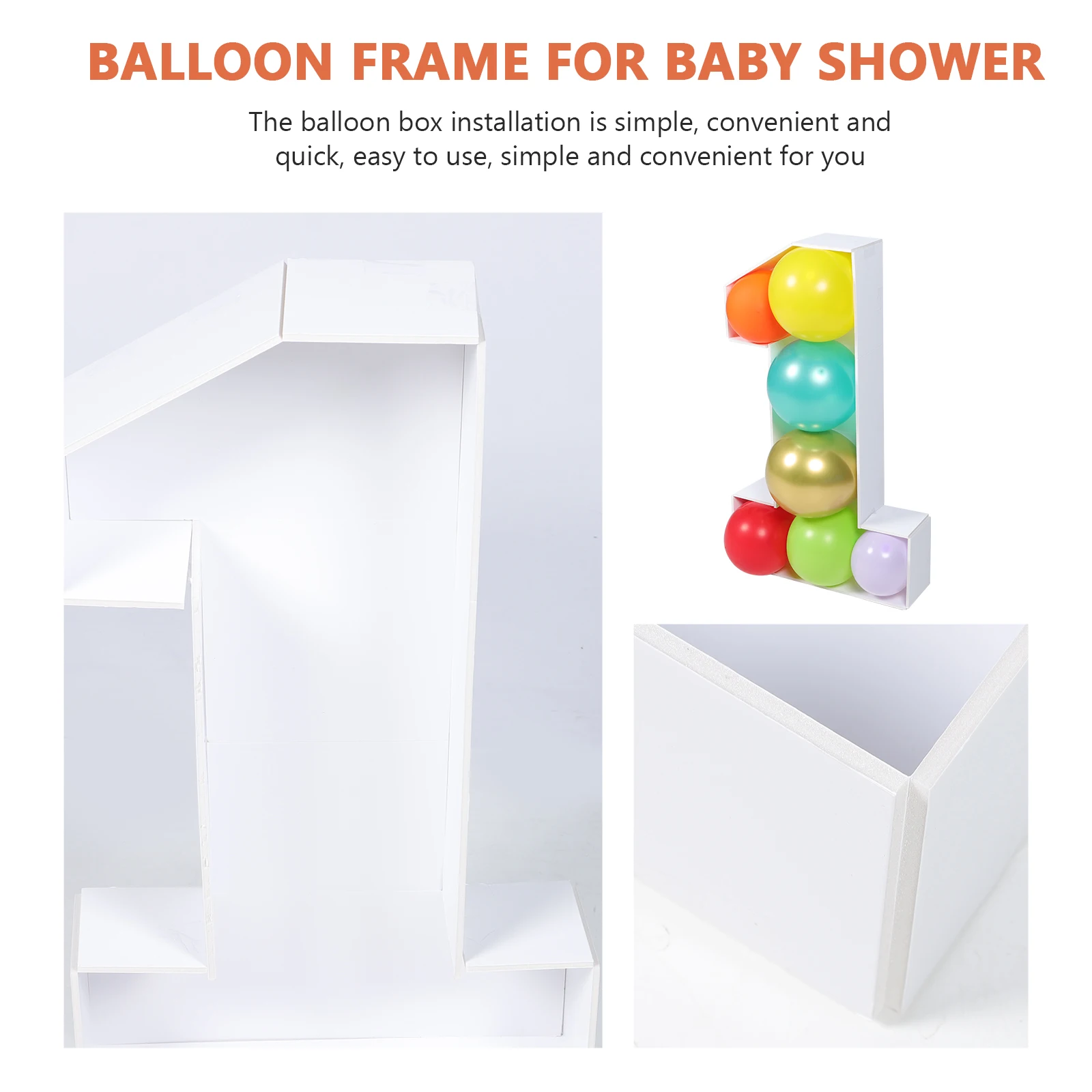 Number 1 Balloon Frame White Baby Shower Decorations Reusable Material Kids Birthday Party Favors Baptism Gender
Number 1 Balloon Frame White Baby Shower Decorations Reusable Material Kids Birthday Party Favors Baptism Gender