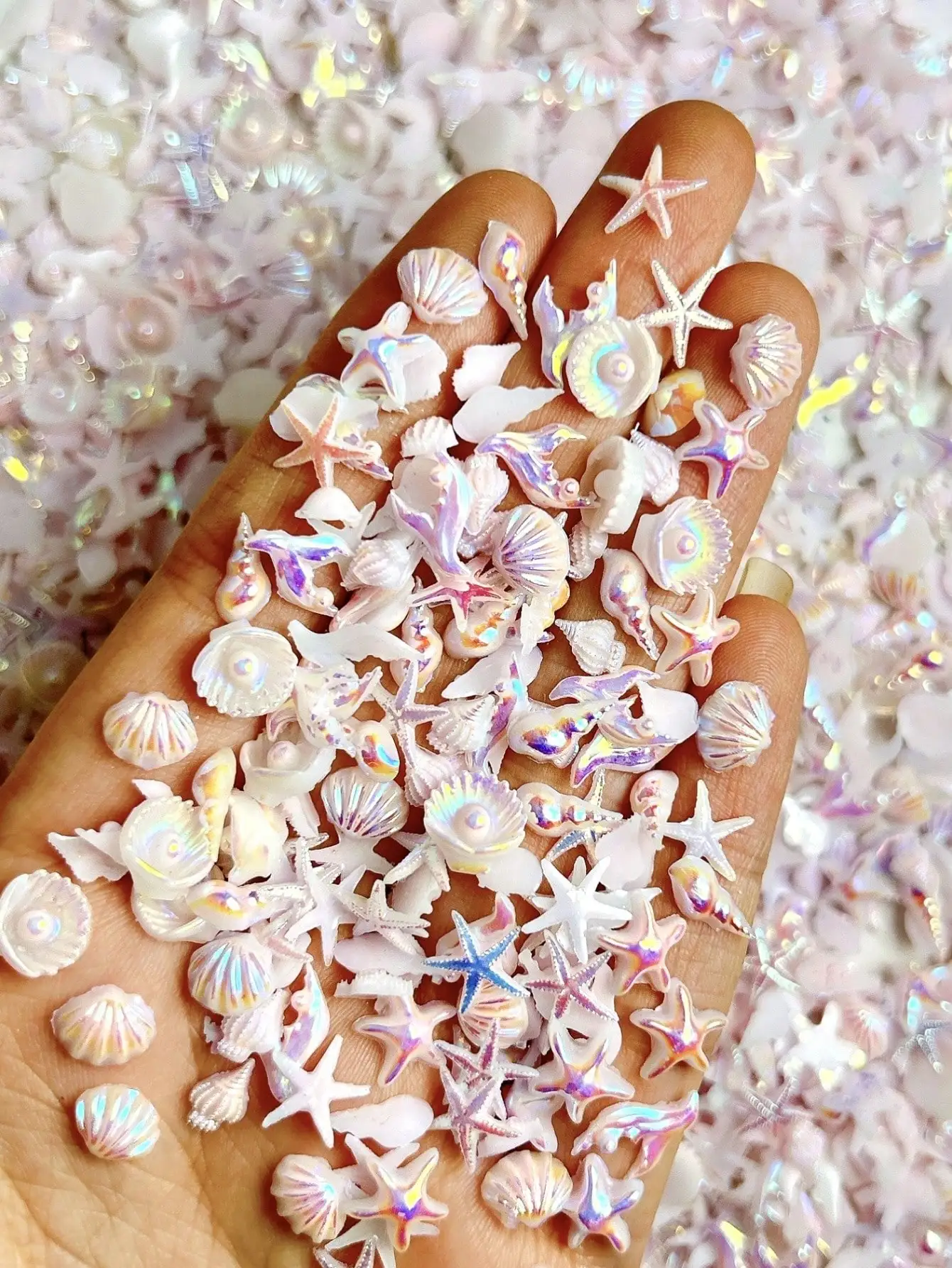 30pcs Set of Random Mixed ABS Mermaid Gradient Nail Art Decorations, Starfish, Shell & Dolphin 3D Nail Jewelry. DIY Nail Accessories & Supplies.
30pcs Set of Random Mixed ABS Mermaid Gradient Nail Art Decorations, Starfish, Shell & Dolphin 3D Nail Jewelry. DIY Nail Accessories & Supplies.