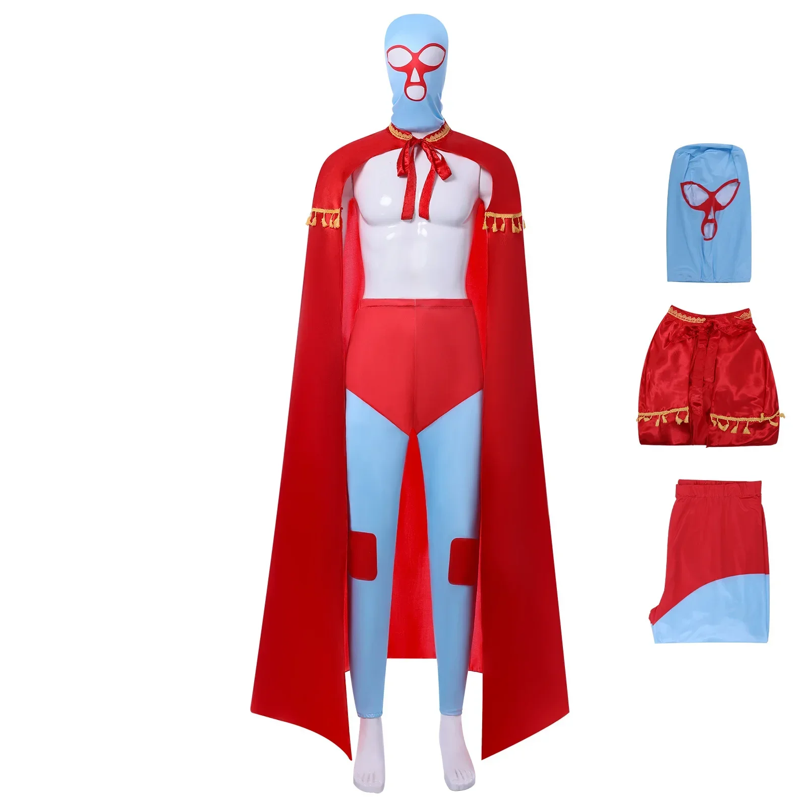 2006 Movie Nacho Libre Costume - Adult Men’s Wrestler Cosplay Outfit with Mask Pants & Cloak Fantasy Roleplay Halloween Costume
2006 Movie Nacho Libre Costume - Adult Men’s Wrestler Cosplay Outfit with Mask Pants & Cloak Fantasy Roleplay Halloween Costume