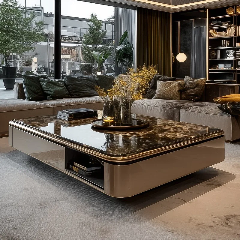 Coffee table high-end living room home modern simple marble tea table
Coffee table high-end living room home modern simple marble tea table