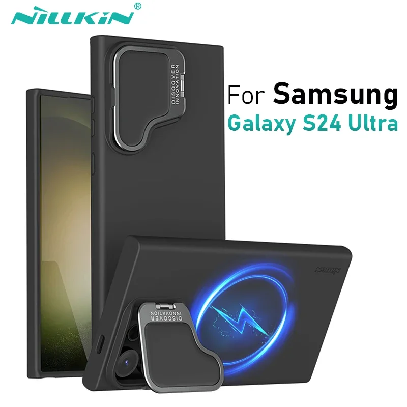 Чехол NILLKIN Magsafe Camshield Silky Prop для Samsung S24 Ultra с подставкой, универсальный чехол с защитой от падения для Samsung S24Ultra 
Чехол NILLKIN Magsafe Camshield Silky Prop для Samsung S24 Ultra с подставкой, универсальный чехол с защитой от падения для Samsung S24Ultra