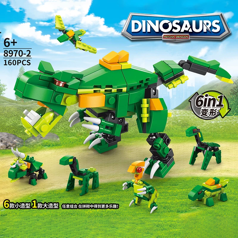 6IN1 Building Blocks City Fire Car Police Truck Engineering Crane Dinosaurs Tank Helicopter Bricks Set Toys for Children Kids
6IN1 Building Blocks City Fire Car Police Truck Engineering Crane Dinosaurs Tank Helicopter Bricks Set Toys for Children Kids